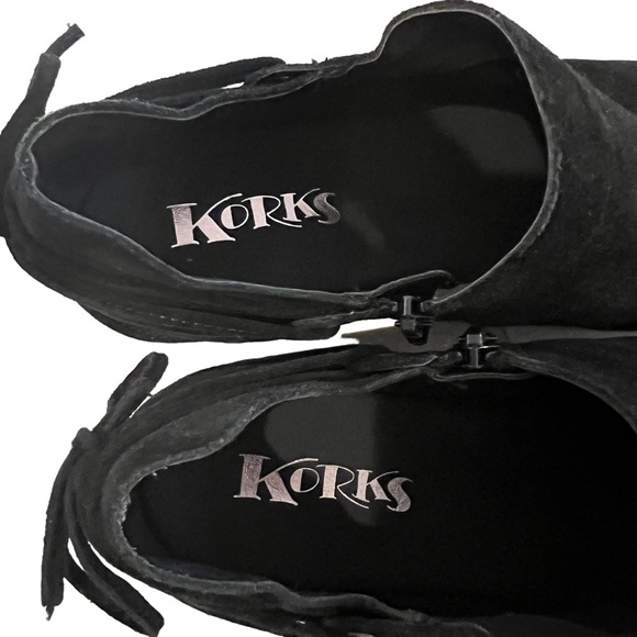 NEW without Box Korks Lydney Black Leather Ankle Bootie Size 7.5 - Picture 6 of 8